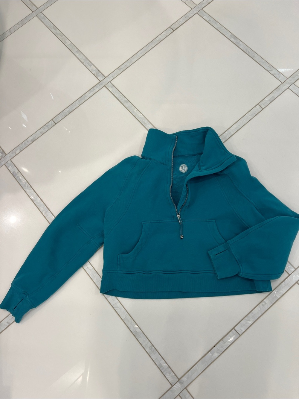 Lululemon Teal Half-Zip Scuba Pullover Sweater - Women's